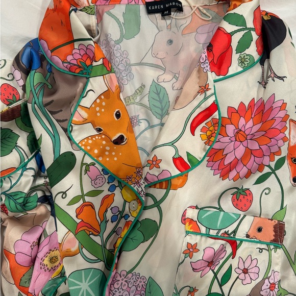 Karen Mabon Summer Garden print pajamas - Picture 3 of 3